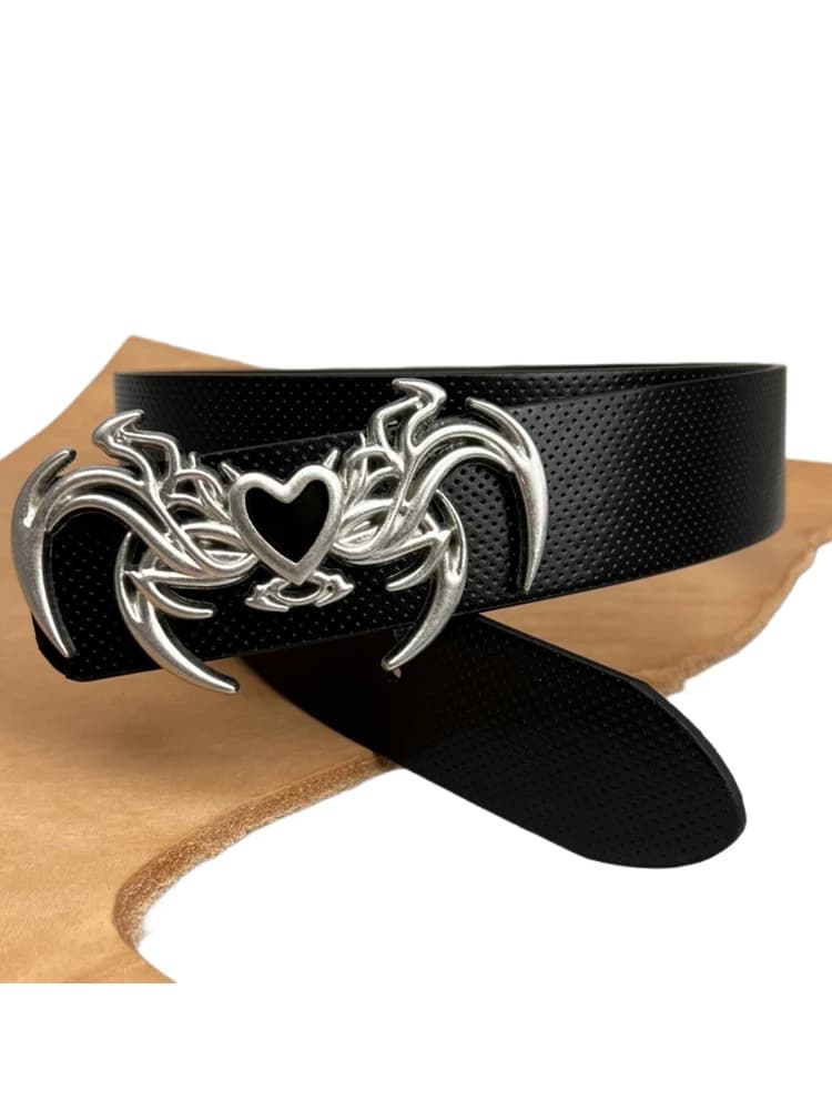 Nuovo stile punk personalizzato in rilievo amore versatile cintura per accessori casual da uomo gotici