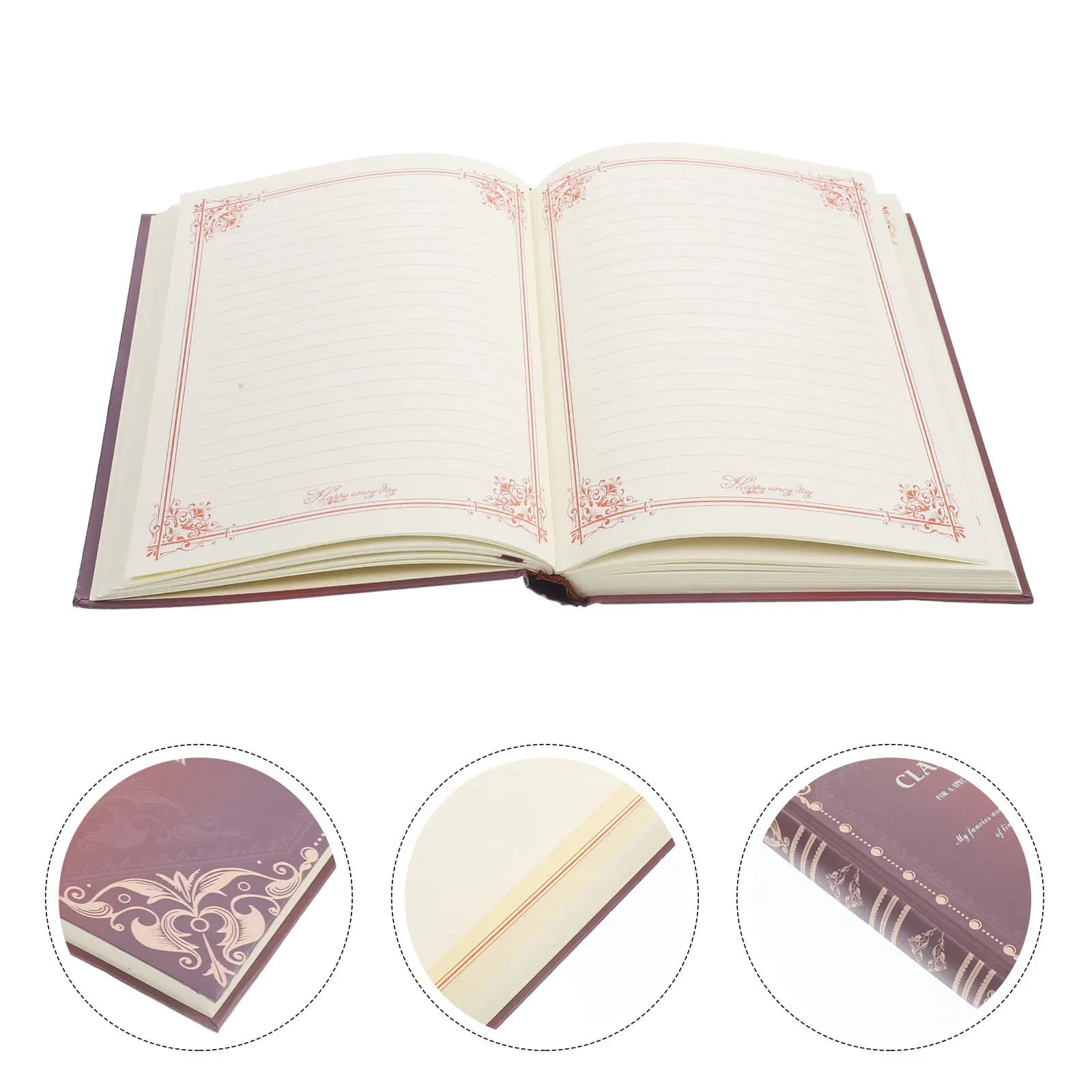 Retro Dark Brown Hardcover Notebook Eco Friendly Journal Diary Book Handmade Sketch Writing Vintage Style