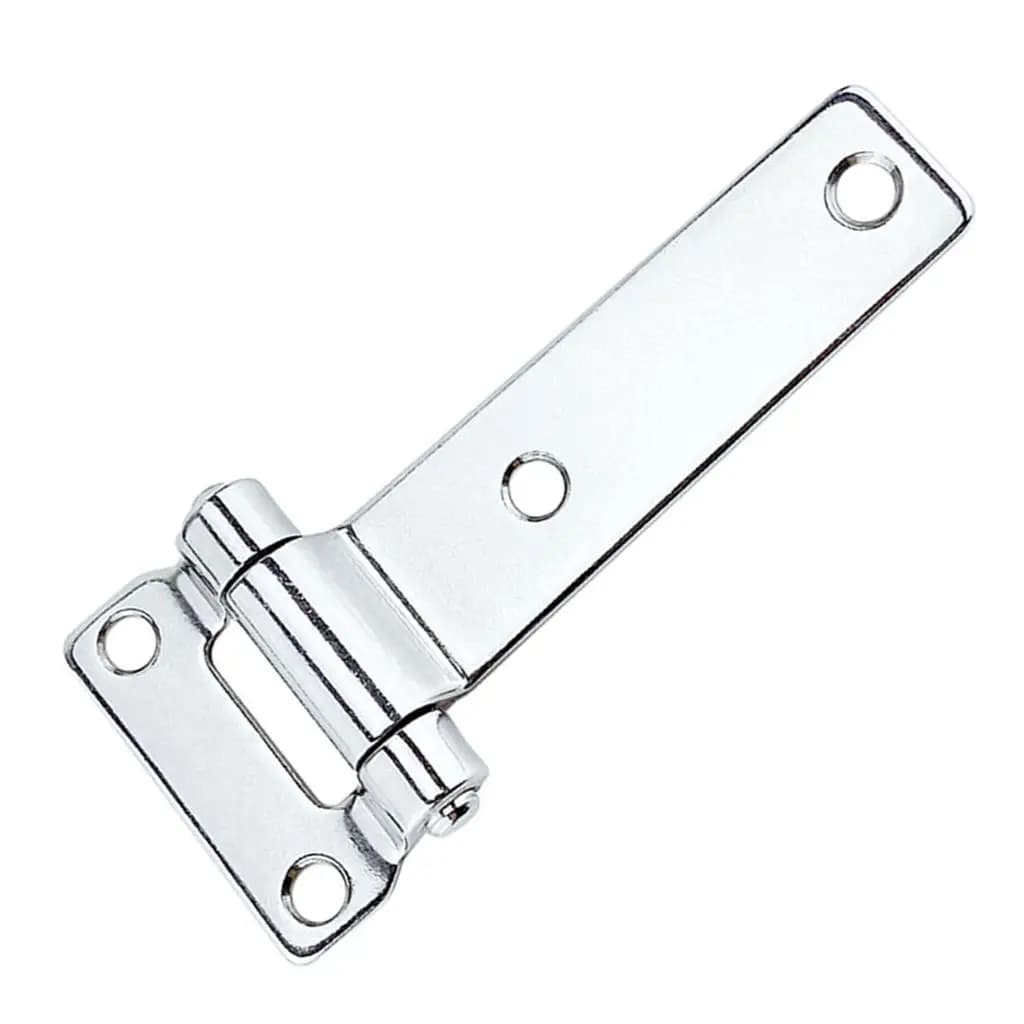 Marine Grade Stainless Steel T Hinge Silver Polished 136x58mm for RV Rear Door Cabinet Drawer Install