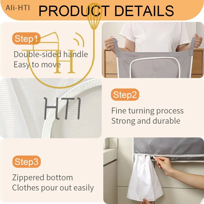 Bed linen container Wall-mounted, Storage bag for the house, Bucato basket to be hung at the door