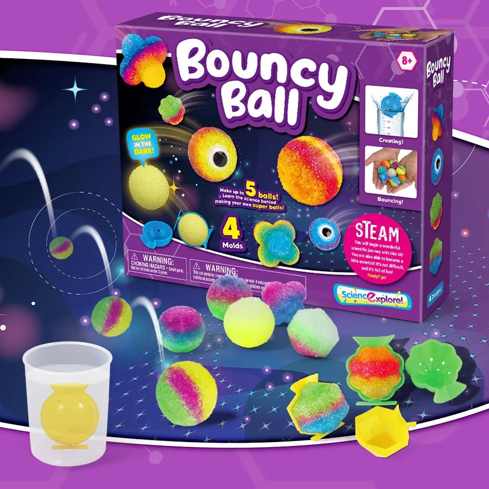 Kit di esperimenti scientifici Scienza magica/Bola rimbalzante/Sapone/Spinta di melma lordo Grosso STEM GIOCATTOLI per bambini Scienza divertente Esplora regali