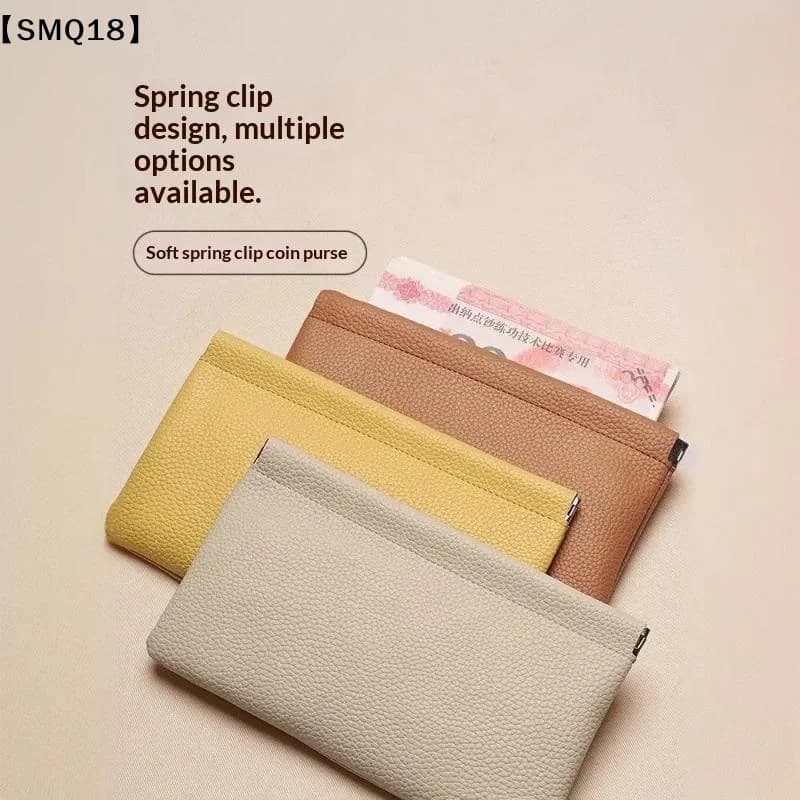 Homefish Storage Bag PU Leather For Long Wallet Passport Driver's License Document Holder Data Cable Cosmetic Bag Women Men【SMQ】