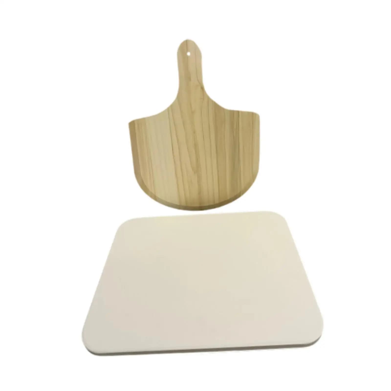 Pietra per pizza extra large per grigliare, cuocere con accessori per la produzione di buccia, pietra da cucina rettangolare in cordierite per grigliare la pizza