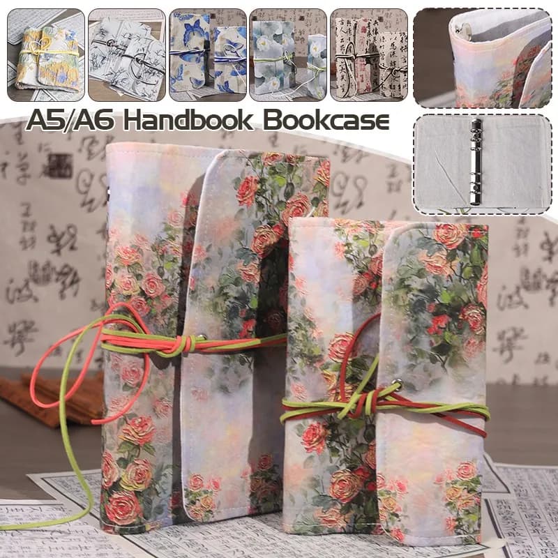 A5/A6 Rilegatura Corda Raccoglitore Copertura Custodia protettiva Tessuto Planner Manuale Notebook Diario Copertina Protezione Copertina morbida Decor