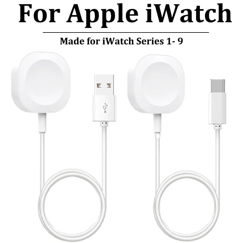 New Magnetic Wireless Charger for Apple Watch Series 9 8 7 6 5 4 SE USB Type C Quick Charging Cable for iWatch Series 6 5 3 2 1