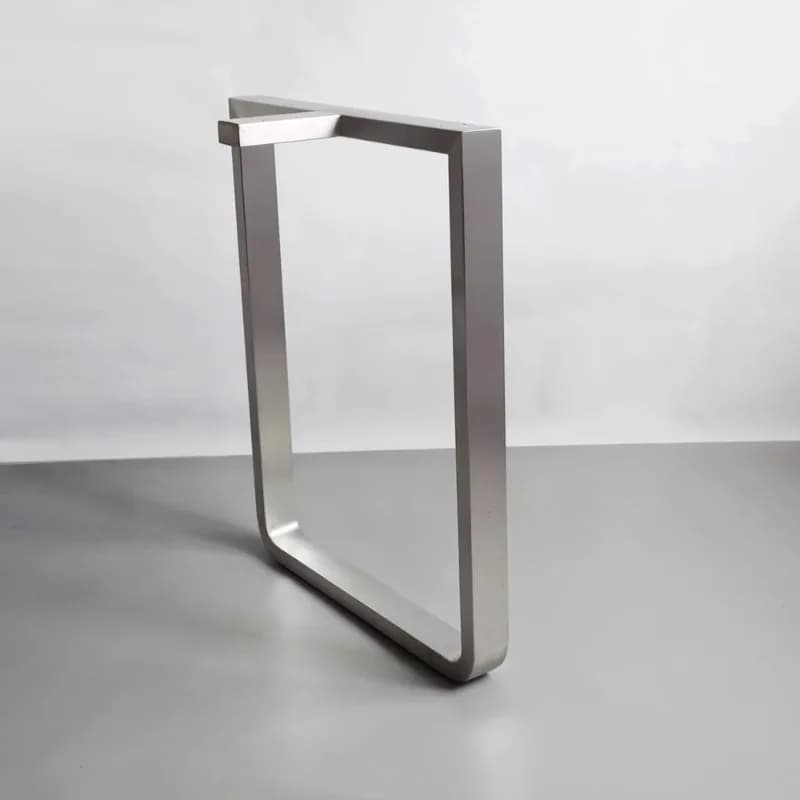 Gambe da tavolo a forma di U in acciaio inossidabile spazzolato Base da scrivania industriale Gambe per mobili universali Supporto per tavolo da lavoro resistente