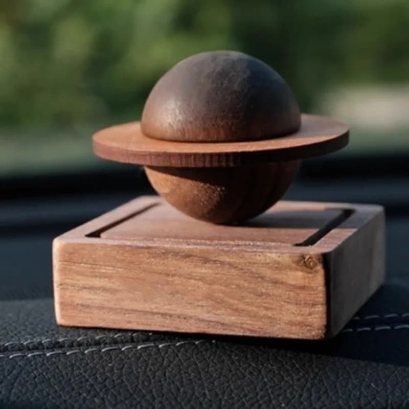 Diffusore di Aromi in Legno di Noce, Decorazione per Auto e Casa, Ornamento in Legno per Aromaterapia con Oli Essenziali, Noce Nero Naturale