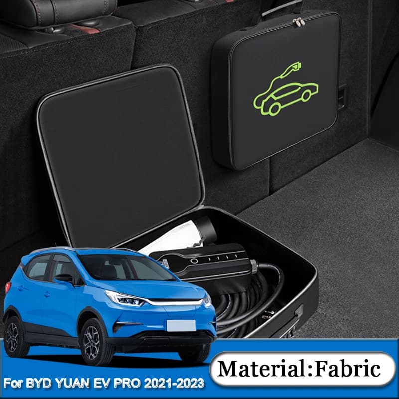 Per BYD YUAN EV PRO 2021-2023 2024 Cavo di Ricarica Per Auto Sacchetto di Immagazzinaggio Caricatore Spine EV Prese Attrezzature Organizer Borsa Impermeabile