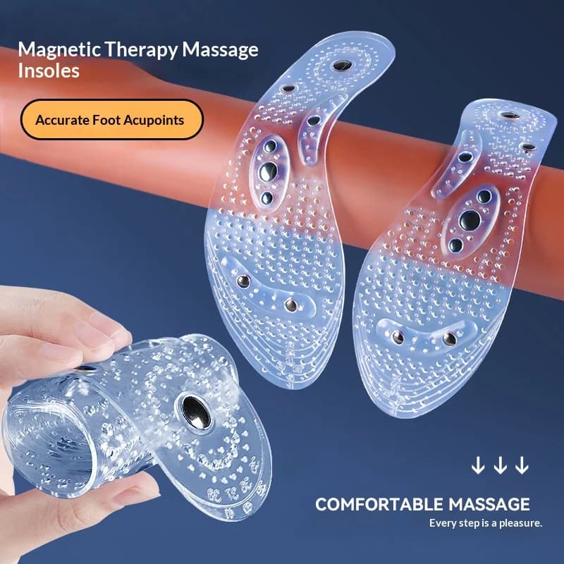 Magnetic Therapy Massage Insoles for Shoes Foot Acupressure Enhanced Magnetic Insole Point Therapy Feet Body Detox Insert Pads
