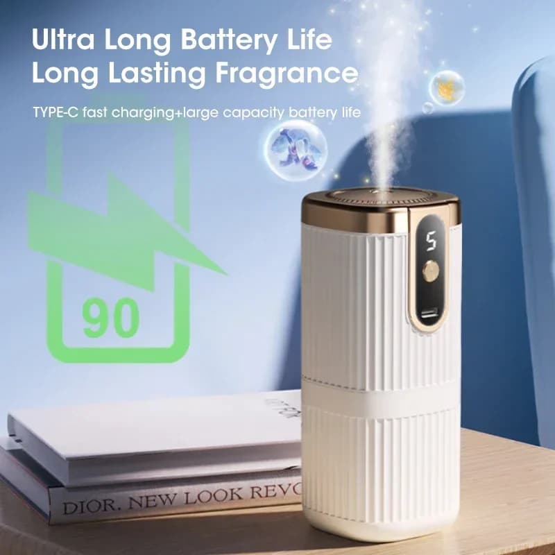 Mini diffusore di oli essenziali ricaricabile 5 marce macchina per aromaterapia umidificatore a nebbia grande per uso domestico in ufficio