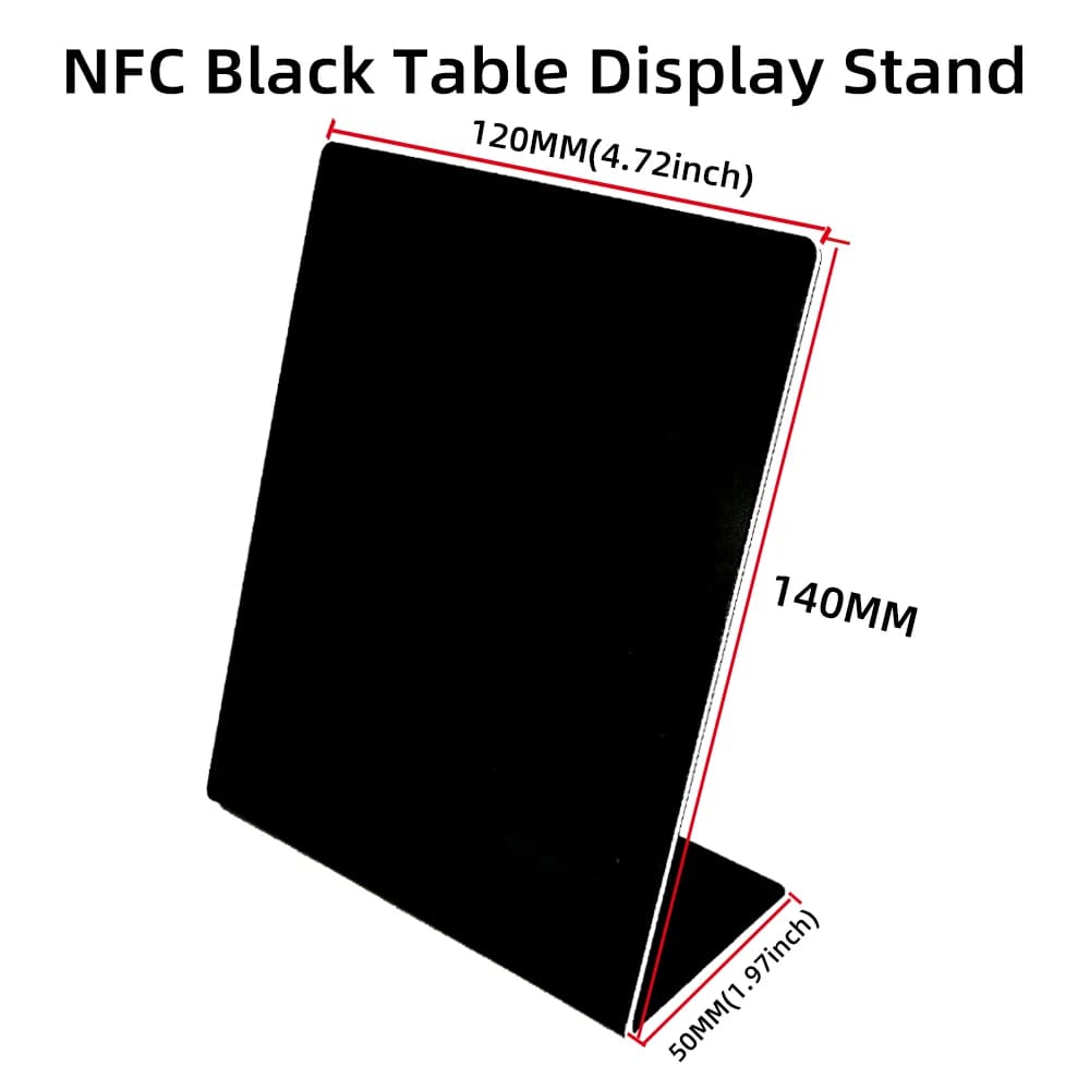 Personalizzato per le recensioni Supporto NFC Codice QR di piccole dimensioni Chip 215 Media sociali Supporto di revisione NFC RFID Display Schede di revisione aziendale