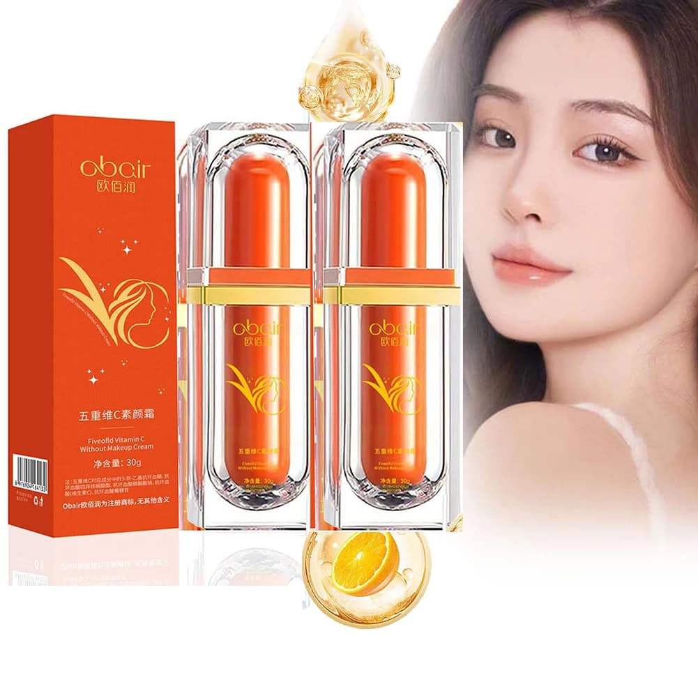 1/2PCS Five Vitamin C Tone Up Cream Vitamin C BB Cream Hydrating Face Moisturizer Conceal Pores Waterlight Makeup Lazy Concealer