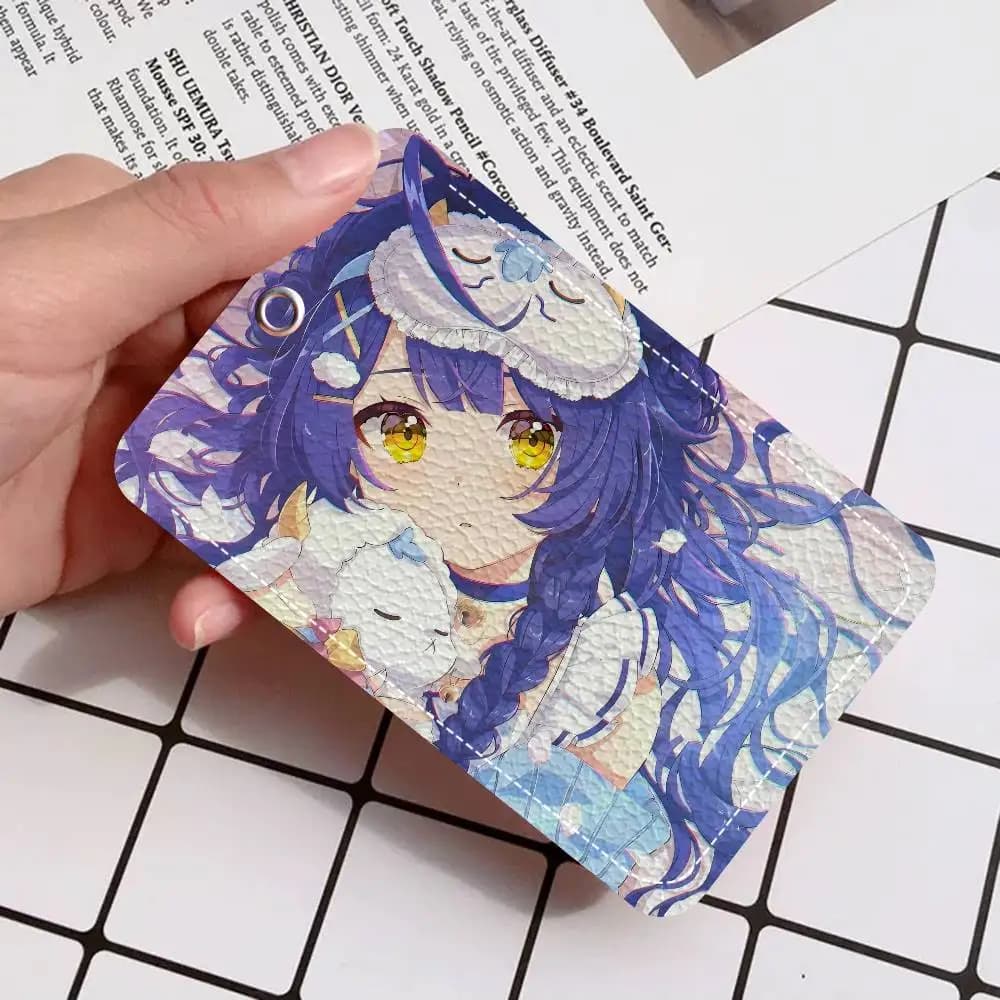 Portachiavi Anime Hololive Amamiya Kokoro, Porta Carte per Chiavi, Carte Bancarie, Bus, ID e Carte di Credito