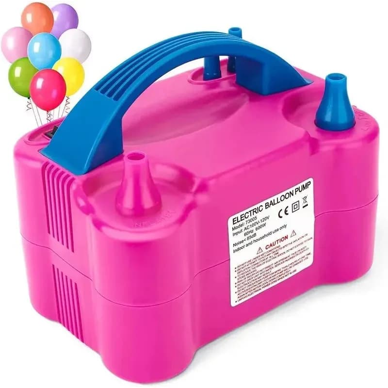 Pompa elettrica per palloncini Pompa di gonfiaggio portatile AC Doppio ugello Gonfiaggio rapido ad alta potenza Spina europea Forniture per feste Pompa ad aria