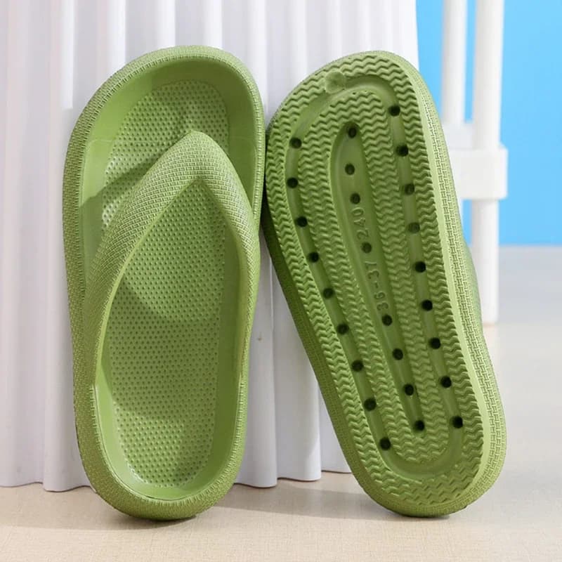 Infradito Antiscivolo con Plateau Donna Estate 2026, Ciabatte Cloud con Suola Morbida, Sandali di Spiaggia con Punta Aperta e Suola Spessa, Scarpe per Couple