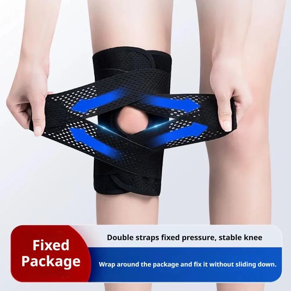 Knee Brace Support Wrap Arthritis Lesions Recovery Breathable Knee Pad with side stabilizers