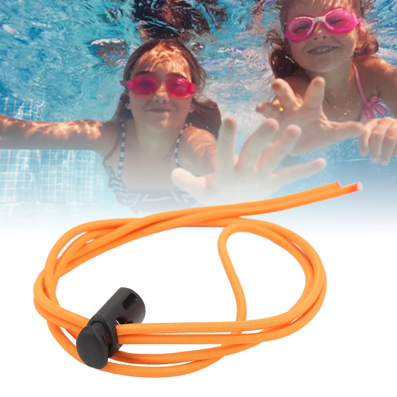 2-piece elastic rubber swimwear strap replacement kit, adjustable rope for snorkeling strap