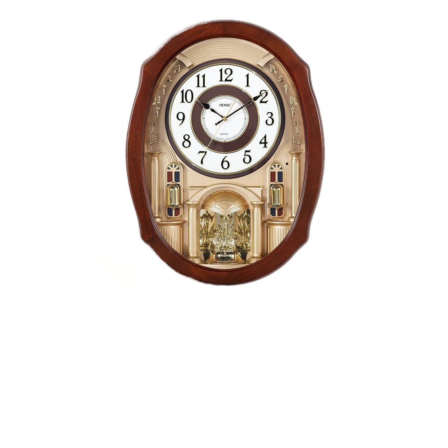 Living room wall clock, silent wall clock, dynamic pendulum music timekeeping wall clock
