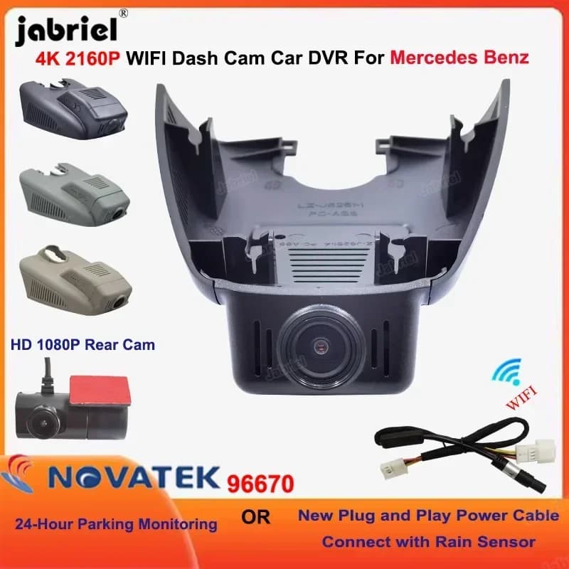 Plug and Play 4K Auto Dvr Dash Cam for Mercedes W205 S205 W212 W213 GLC X253 CLS W219 E180 E220D E260 E300 C180 C260
