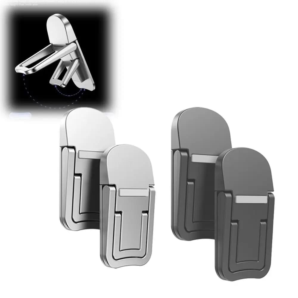 2 Pezzi Mini Supporto per Laptop Autoadesivo con 2 Angoli Regolabili, Supporto Portatile Invisibile per Notebook, Piedini per Macbook