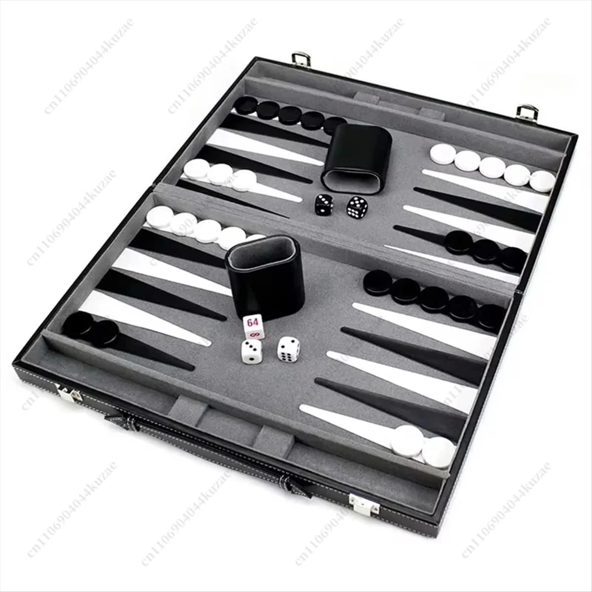 Set da Backgammon Portatile Pieghevole, Gioco da Tavolo Strategico Classico con Custodia in Pelle Premium per Uso in Viaggio per Adulti