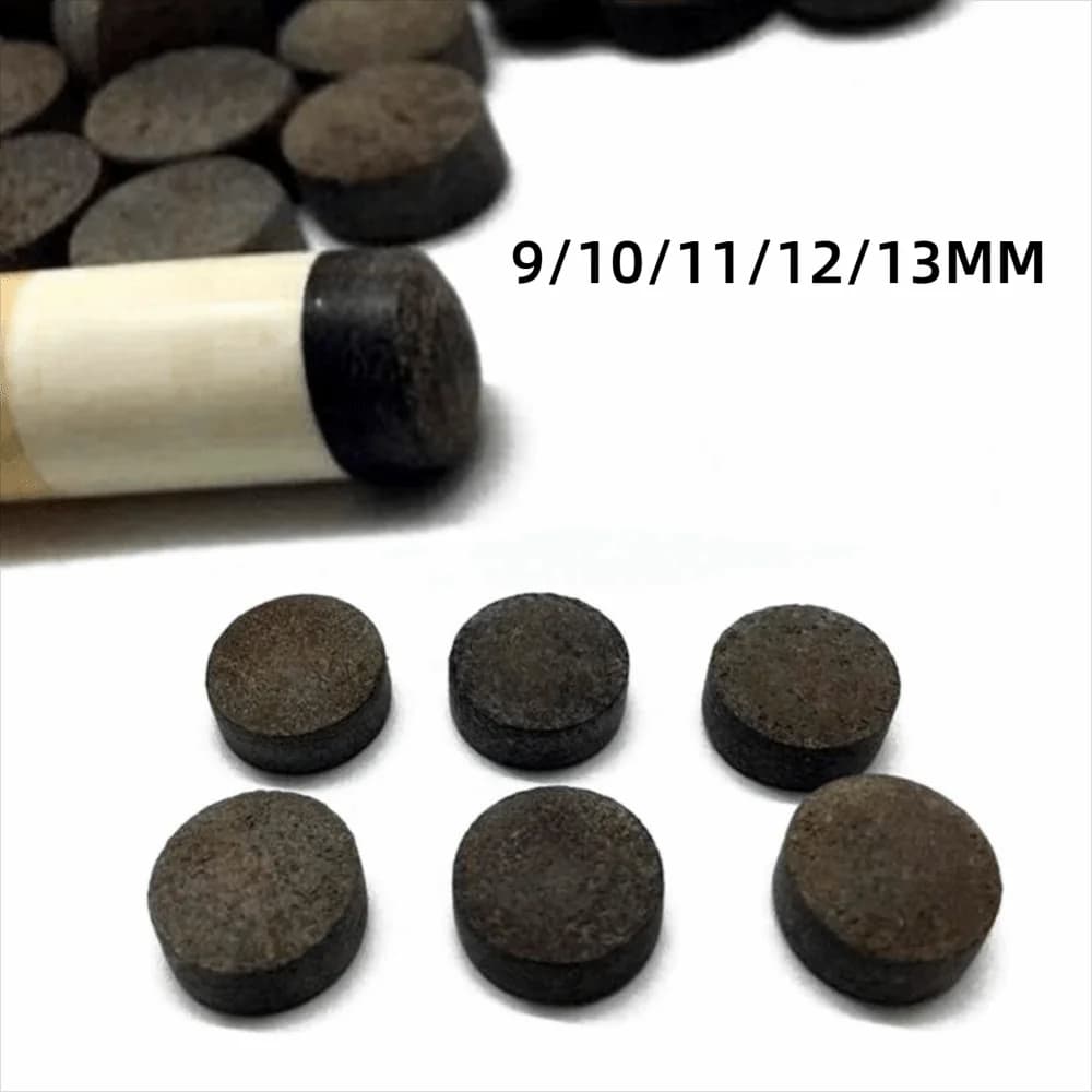 Cowhide Pool Cue Tips Anti-slip Wear Resistant Leather Cue Tips 9/10/11/12/13mm High Elasticity Pool Cue Accessories