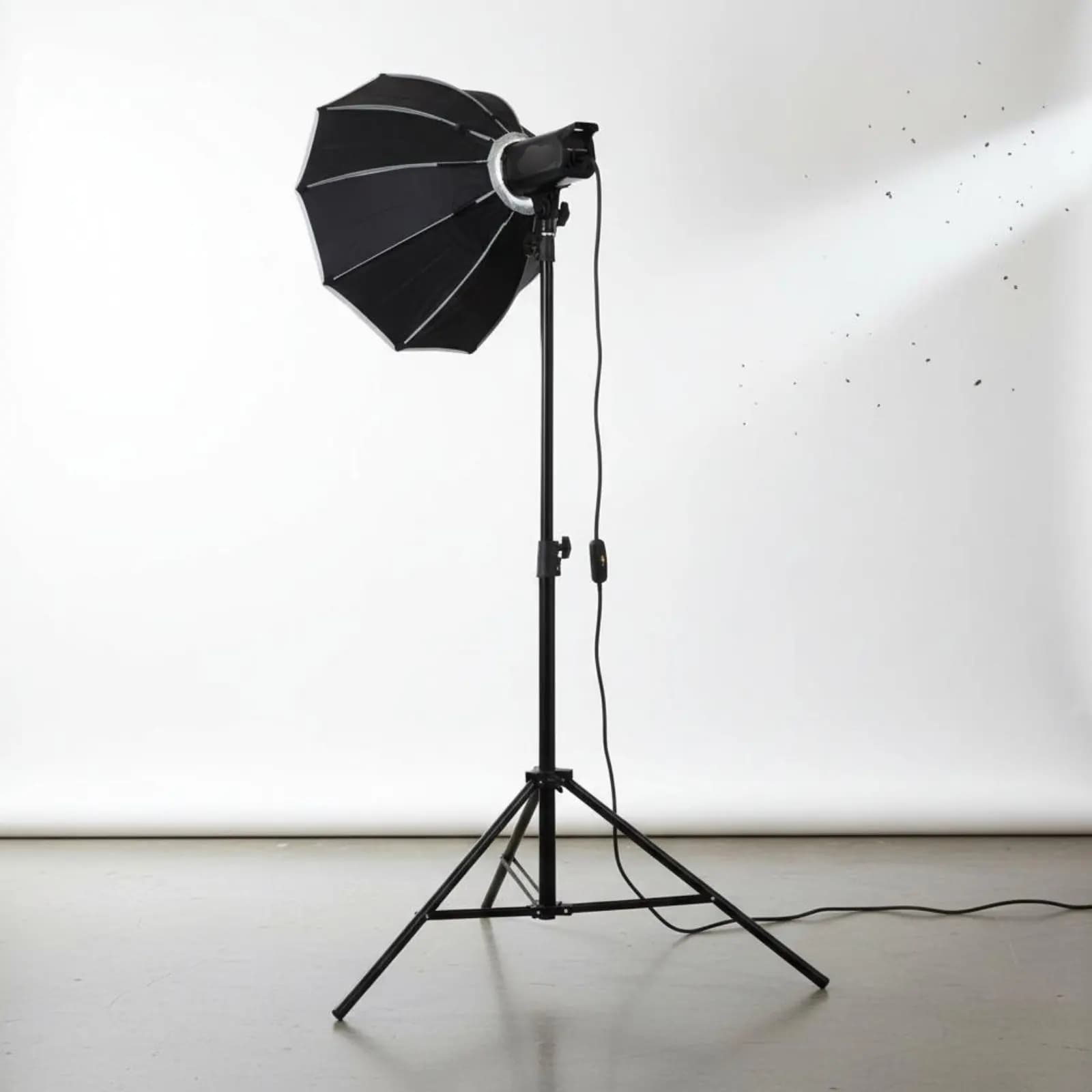 Lighting tripod 2,8m with Anti-slip feet, Housing for Ammortized Lamp, Studio tripod with Common Attachment 1/4 of Pollice/4 Inches