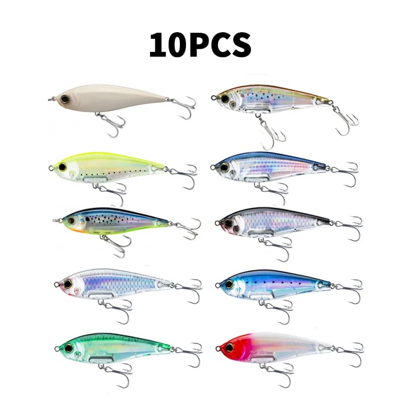 10pcs Sinking Pencil Fishing Lures 33g 110mm Twitchbait Wobblers Twitch Sea Fishing Isca Artificial Bait Fish Pesca Hard Bait