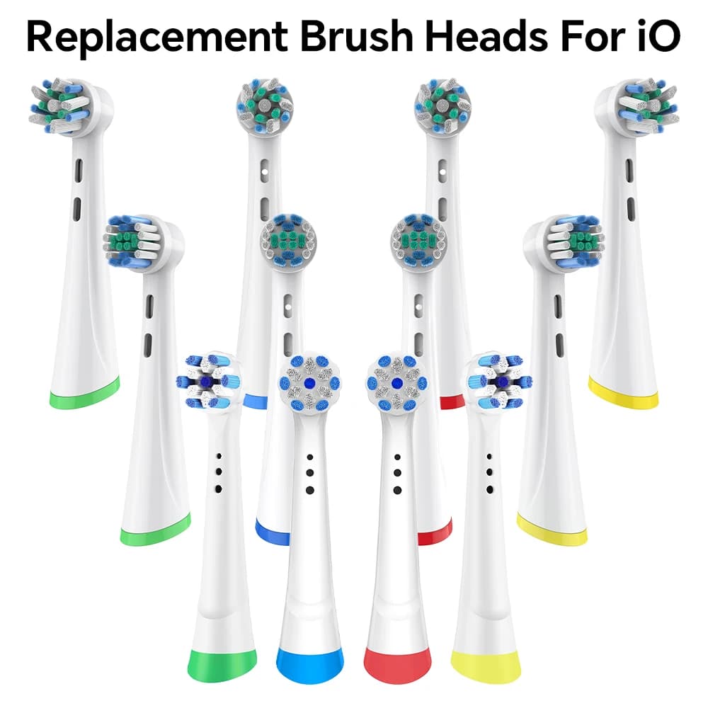 Confezione da 4/8 Testine di Ricambio Professionali Rotanti, Compatibili con Spazzolini Elettrici Oral B iO 2/3/4/5/6/7/7G/8/9/10