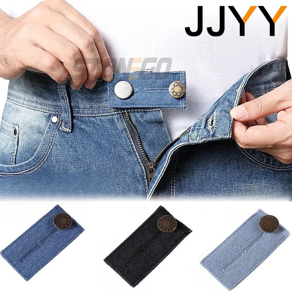 JJYY Extension Buckle Elastic Waist Extender Adjustable Button Extender For Jeans Stonego Jeans Accessory 1PC