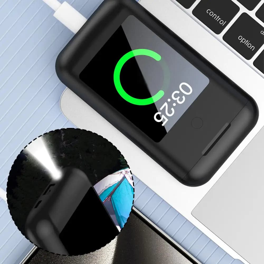 A98BOX Touch Screen Auricolari Auricolari con cancellazione del rumore Torcia Alimentazione Giochi di alimentazione Banca con alimentazione di emergenza A7G6 integrata