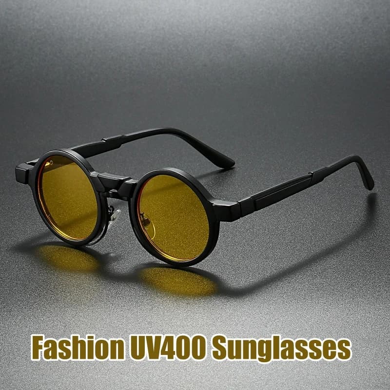 Occhiali da sole da donna alla moda alla moda Occhiali da sole UV400 per esterni unisex Occhiali da sole Occhiali da sole Steampunk rotondi classici da uomo