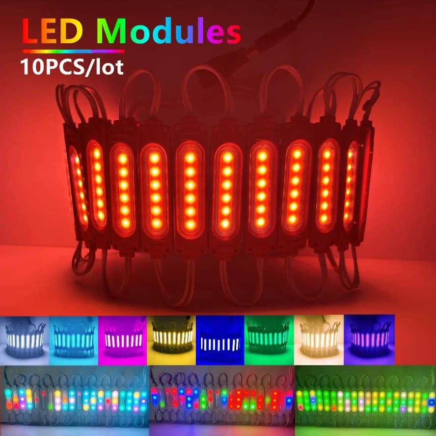 Evidenzia RGB multicolore 12V con modulo LED obiettivo Impermeabile IP65 pieghevole COB Striscia luminosa Retroilluminazione Negozio Banner Decorazione auto