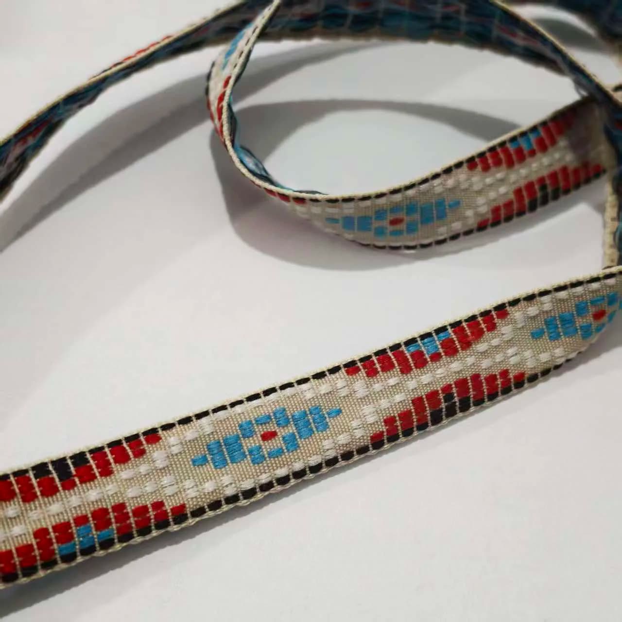 Nastri jacquard ricamati da 5 metri e 15 mm, decorazione per collari per animali domestici, abbigliamento, pizzo, cucito