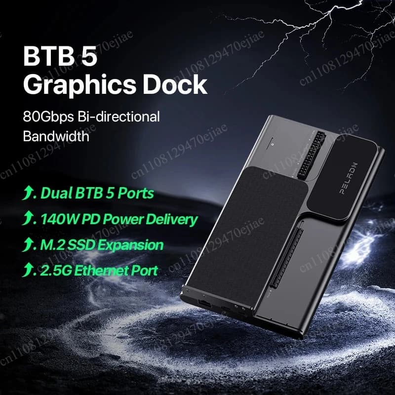 PELADN Link S-3 Docking Station per Scheda Grafica Dual Thunderbolt 5 con Slot OCulink PCIe x16, LAN 2.5G RJ45, 1 Slot PCIe3.0 x1 M.2
