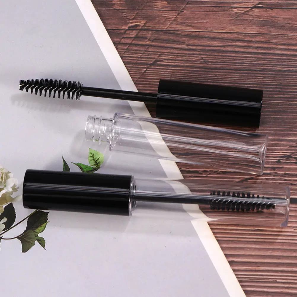1Set Mini DIY Mascara Tubes Refillable Empty Portable Mascara Bottles Funnels Clear Small Travel Eyelash Cream Container