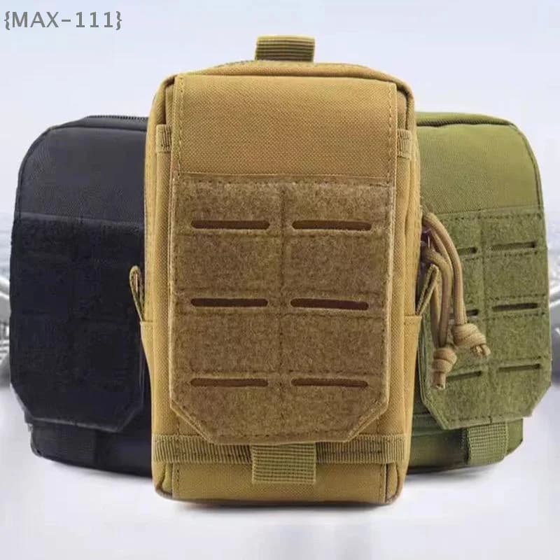 【F2-MAX111】Borsa tattica Molle da cintura per uomo, organizer multiuso per attrezzi EDC, marsupio da esterno, custodia per cellulare