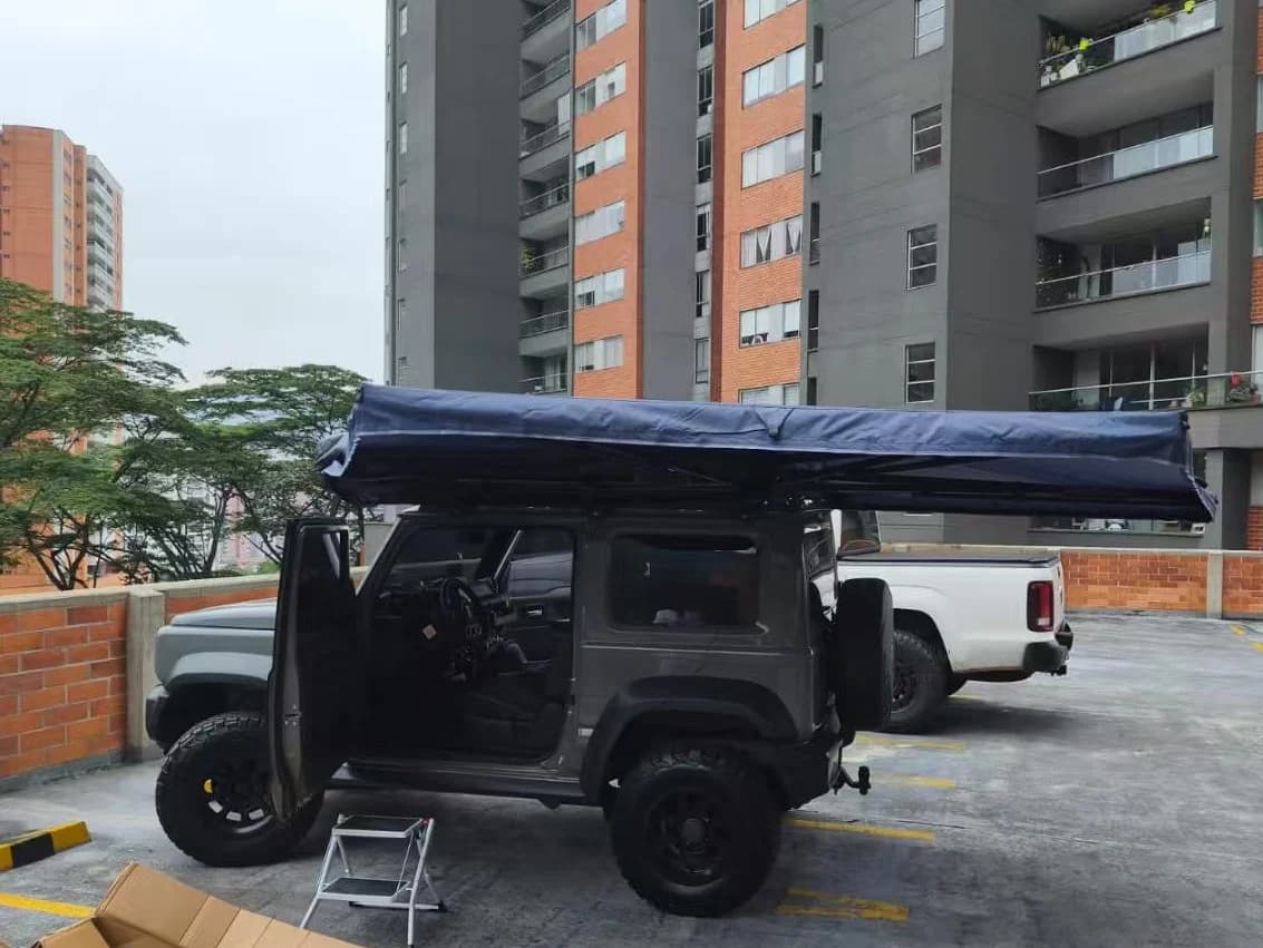 Wholesale Offroad Camping 600D Oxford Fabric 2.0m Radius 270 Degree Car Side Awning Tent