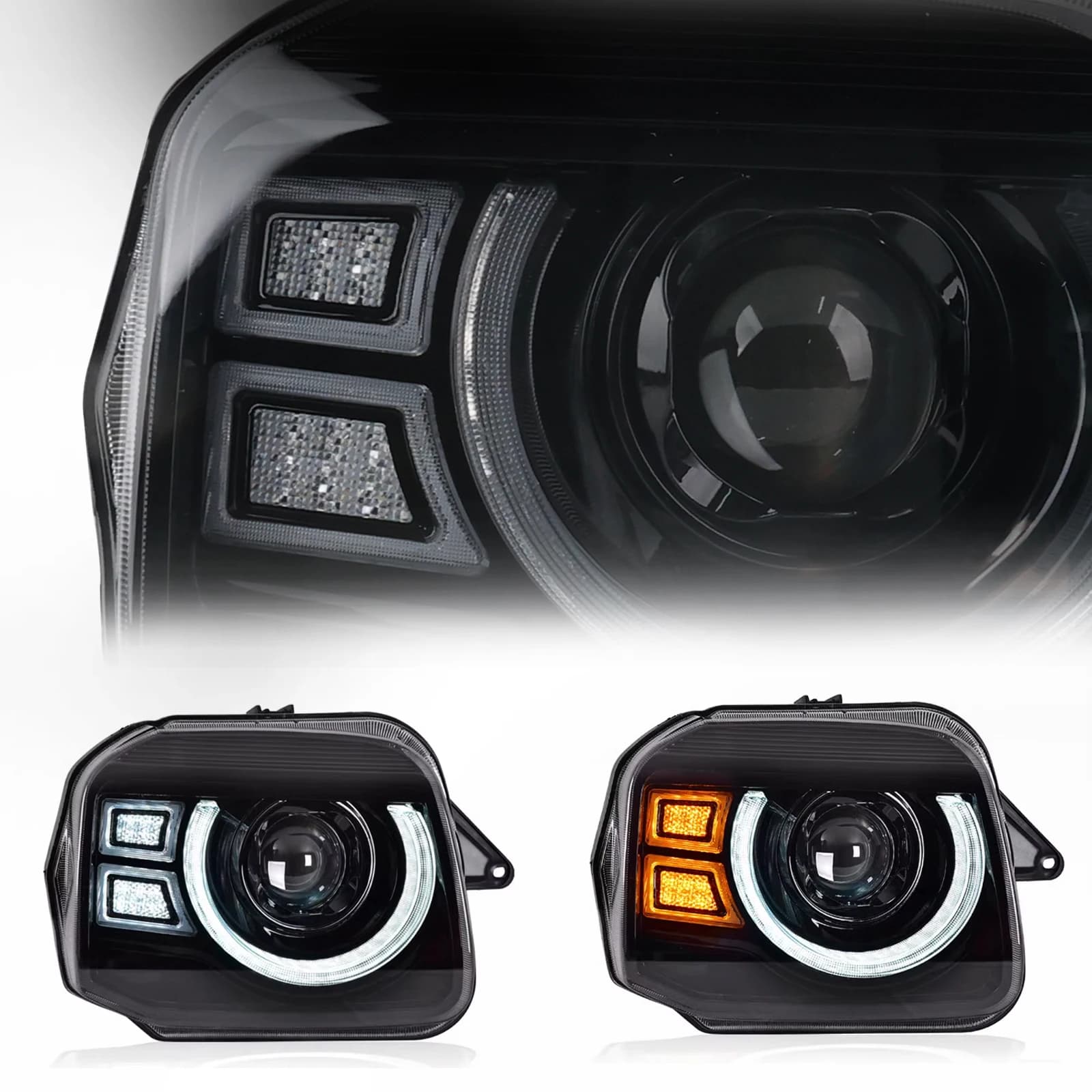 Fari con lente Hella per Suzuki Jimny (2007-2015), con LED DRL e accessori per auto HID H7