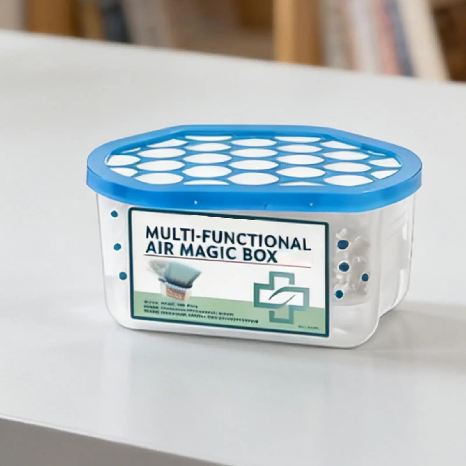 Scatola Automatica per la Rimozione della Polvere, Purificatore d'Aria Interno e Decontaminante, Deodorante Aspirante per Casa, Bagno, Armadio