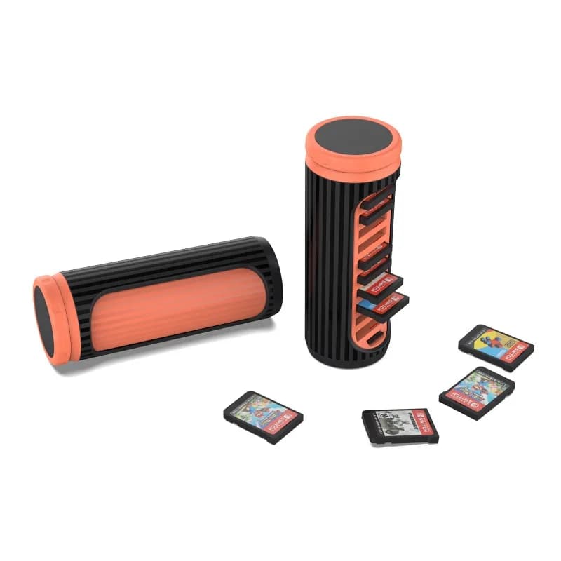 Porta Schede di Gioco Rotondo per Switch 2 e Switch OLED, Custodia Rotante 10 in 1 per Organizzare Cartucce