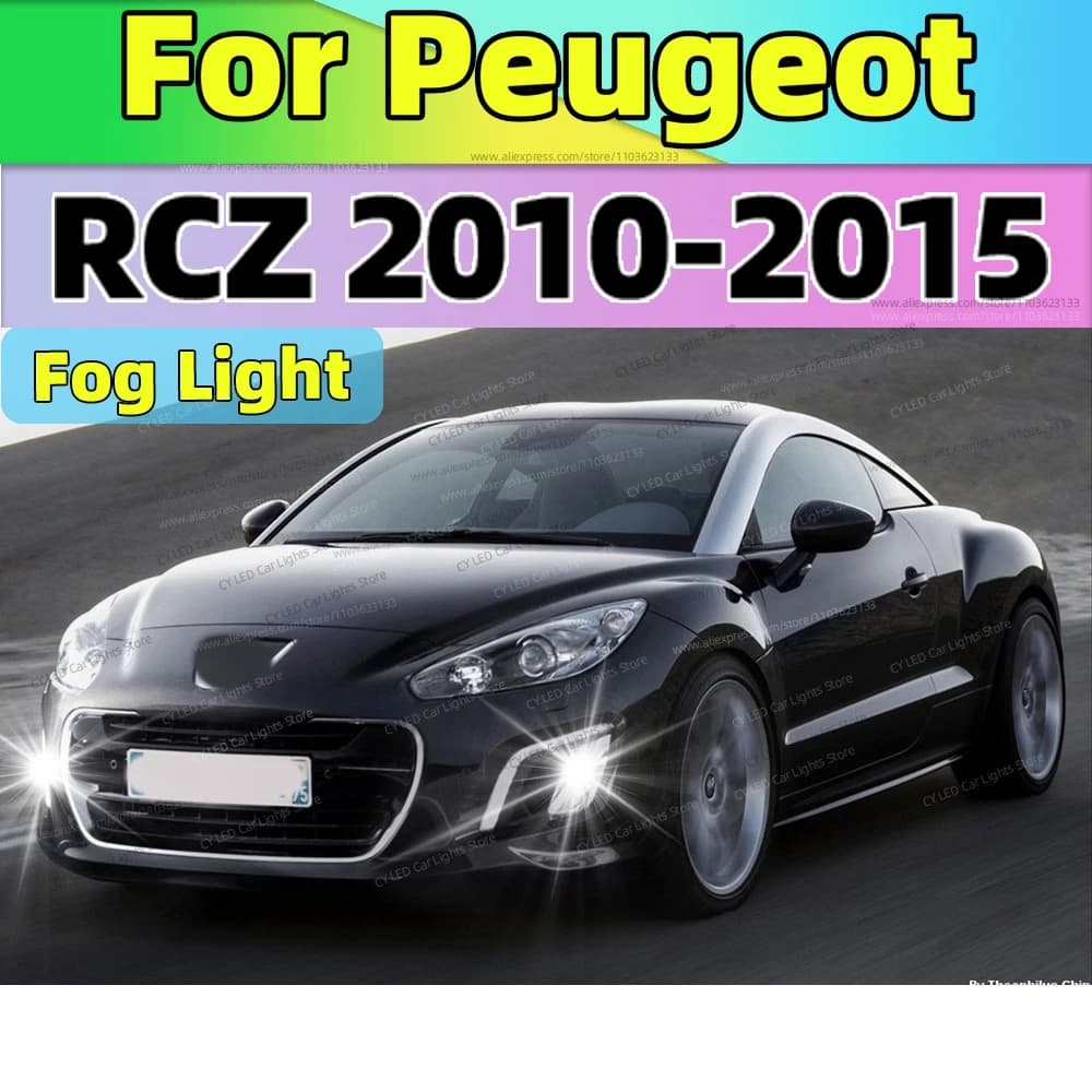 2 pezzi 6000K LED fendinebbia auto fendinebbia lampadina anteriore 20000LM ultra luminoso per Peugeot RCZ 2010 2011 2012 2013 2014 2015