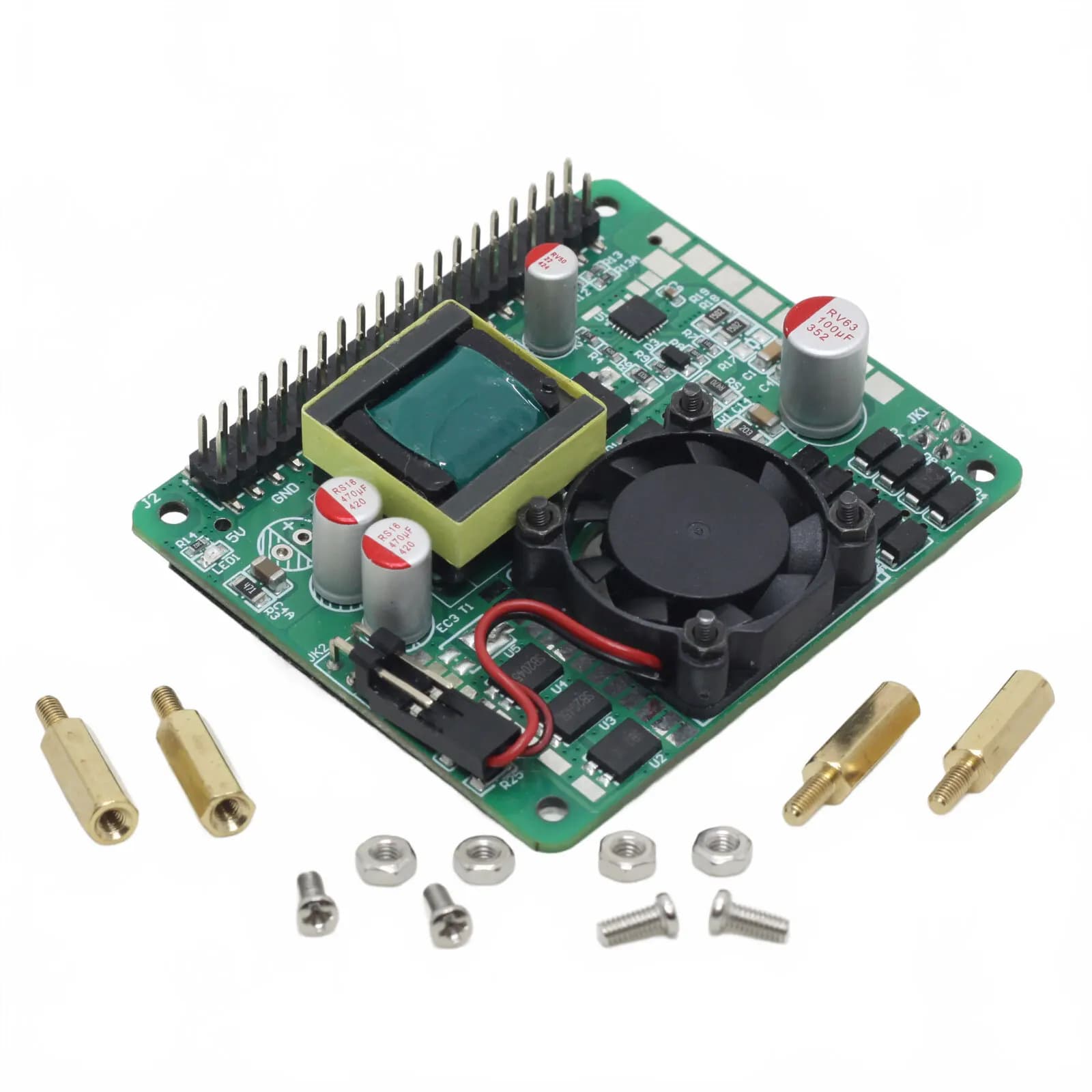 PoE HAT for Raspberry Pi 5 RPi5 Pi5 RDK X5 5V 4.5A 22W 802.3at PoE+ with Cooling Fan