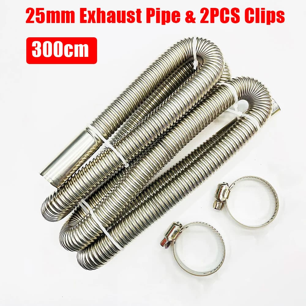 300CM Air Diesel Parking Heater Stainless Steel Exhaust Pipe Gas Tape For Heating Parts For Car Eberspacher Webasto