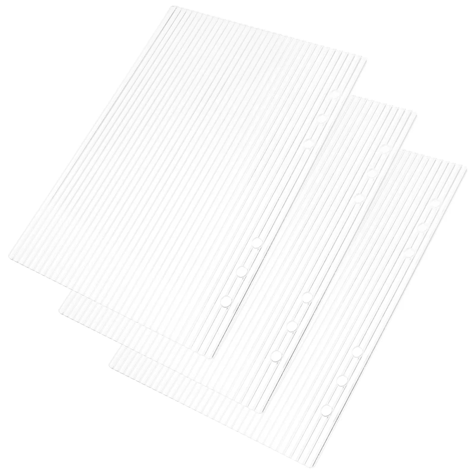 Set di 3 Copertine A5 in Acrilico Trasparente per Raccoglitore a 6 Anelli, Guscio Protettivo Ricaricabile per Quaderno a Fogli Mobili, Organizer per Planner a 6 Anelli