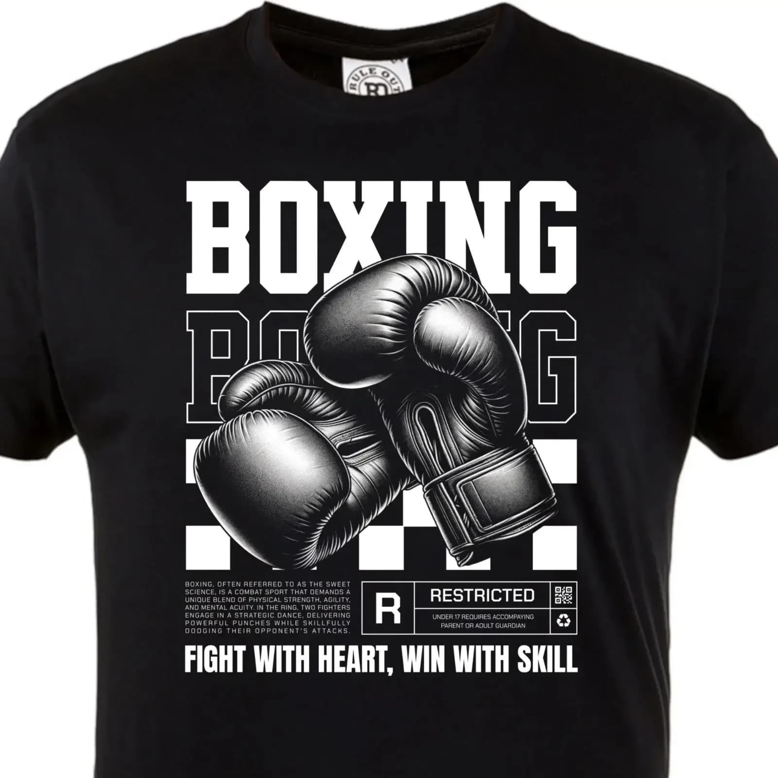 Boxing T Shirt Men Fight With Heart Win Skill Gloves Gym Sport Te vintage Washed Comfortable Slightly designer clothes homme