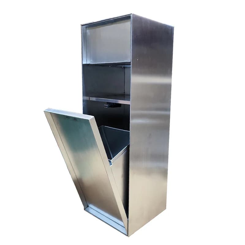 Stainless steel niche toilet embedded toilet niche trash can bathroom embedded toilet tissue box