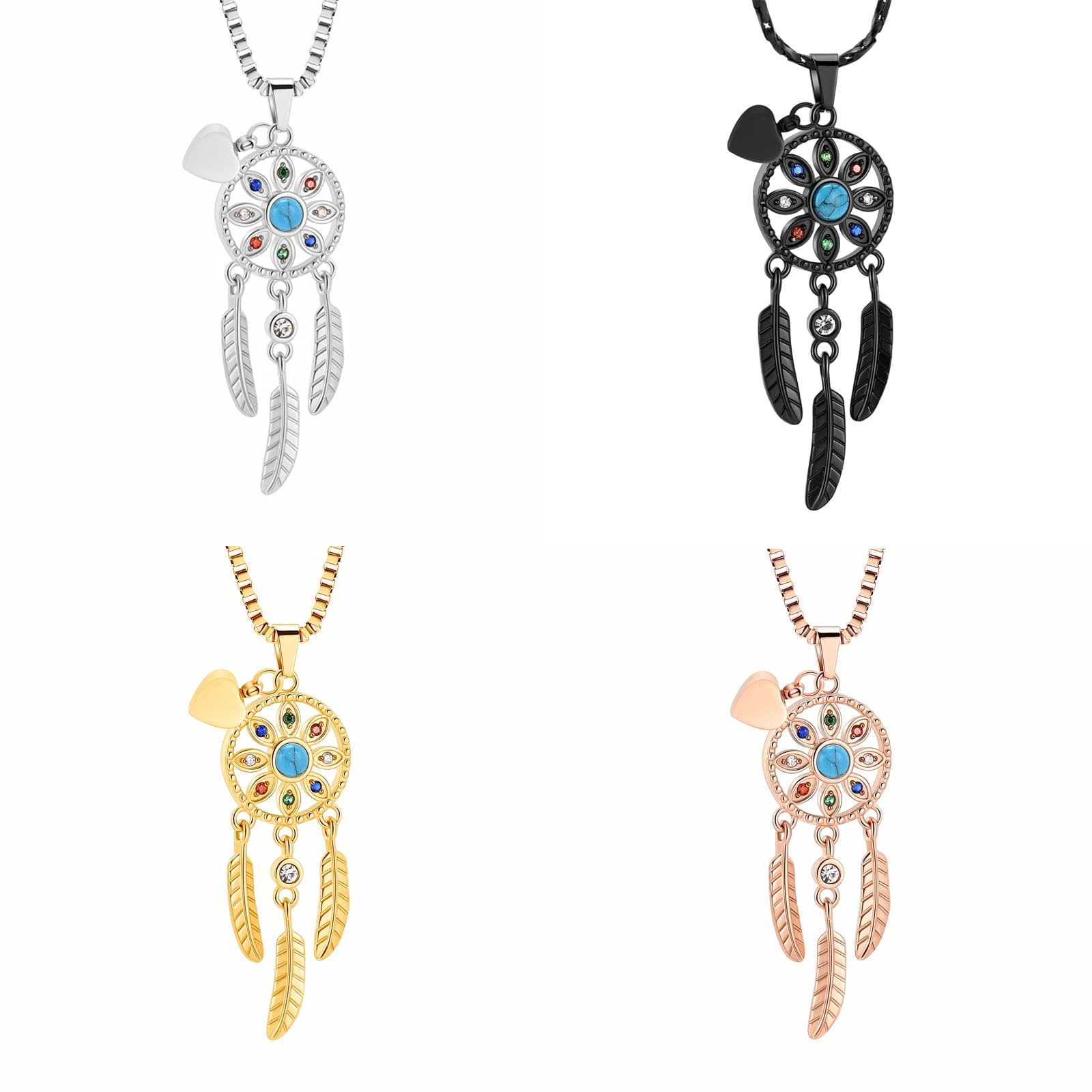 Dream Catcher Crystal Cremation Urn Jewelry Necklace cremation Jewelry for Ashes Gift for Women Men Pet Keepsake Pendant