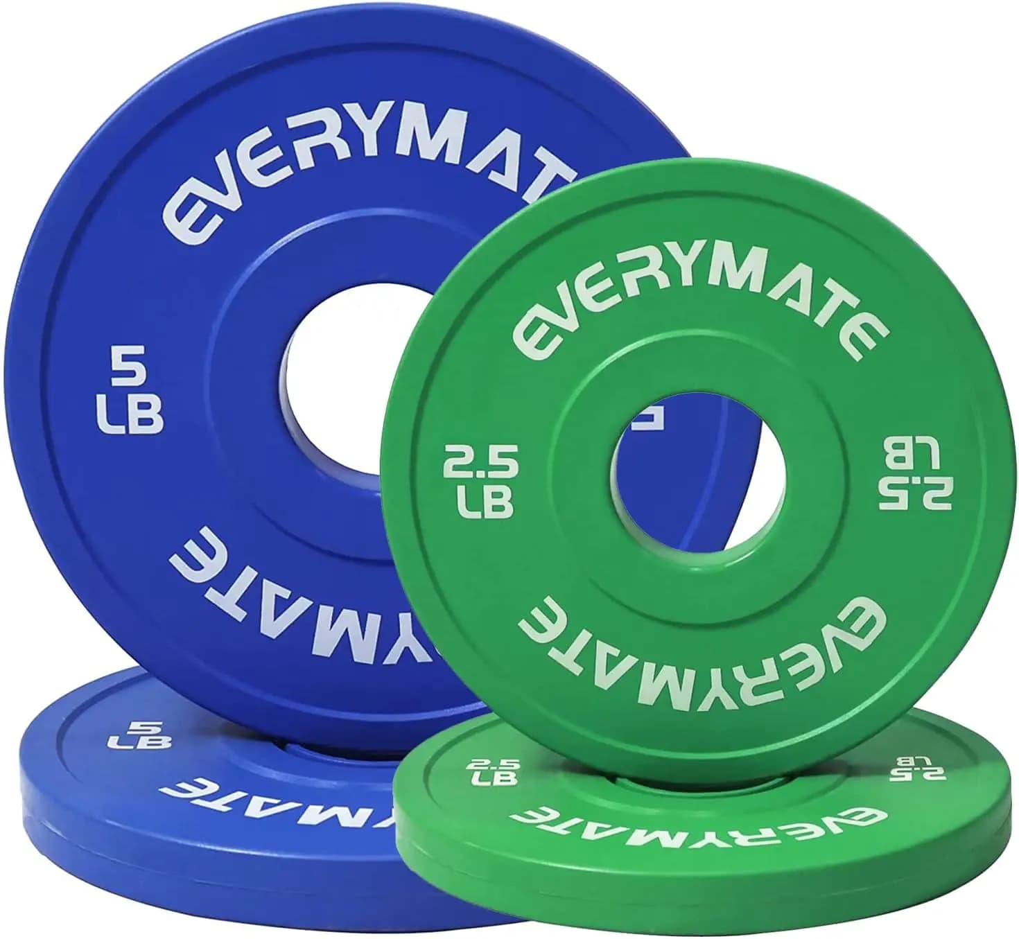 Piastre Pesi Bumper con Inserto in Acciaio per Cross Training, Colore Non Specificato, Disponibili da 1.25LB, 2.5LB, 5LB