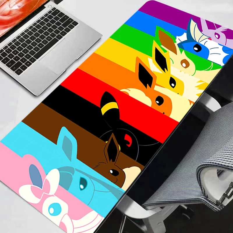 Tappetino per mouse grande Pokemon Pikachu Gengar, tappetino da scrivania per computer, tappeto moderno per tastiera, tappetino per laptop, tappetino per mouse da gioco XXL
